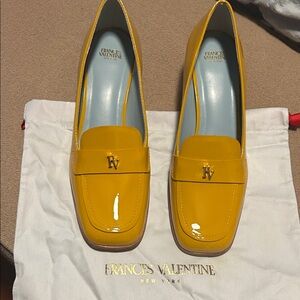 Frances Valentine Glossy Yellow Flats